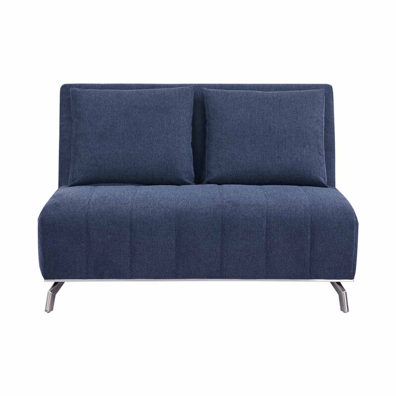 Sofa Bed Blue LUSIA-image 1