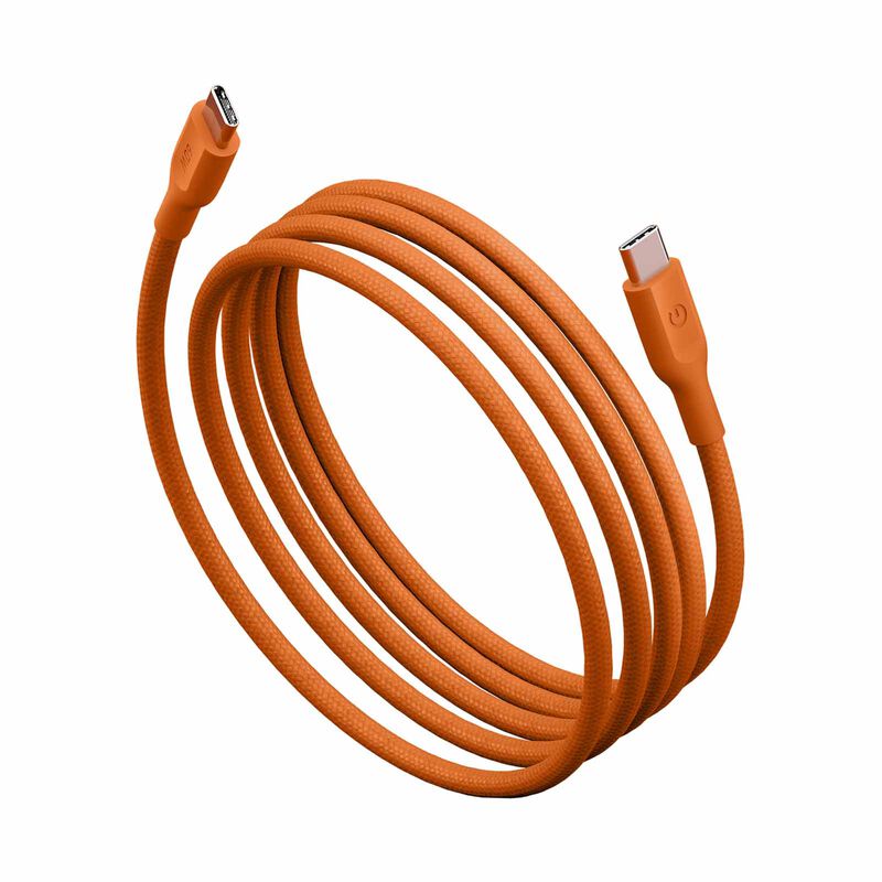 ENERGEA Flow C-c Cable 480mbps, 60w 1.5m - Orange CBL-FLCC60-ORG150-image 1