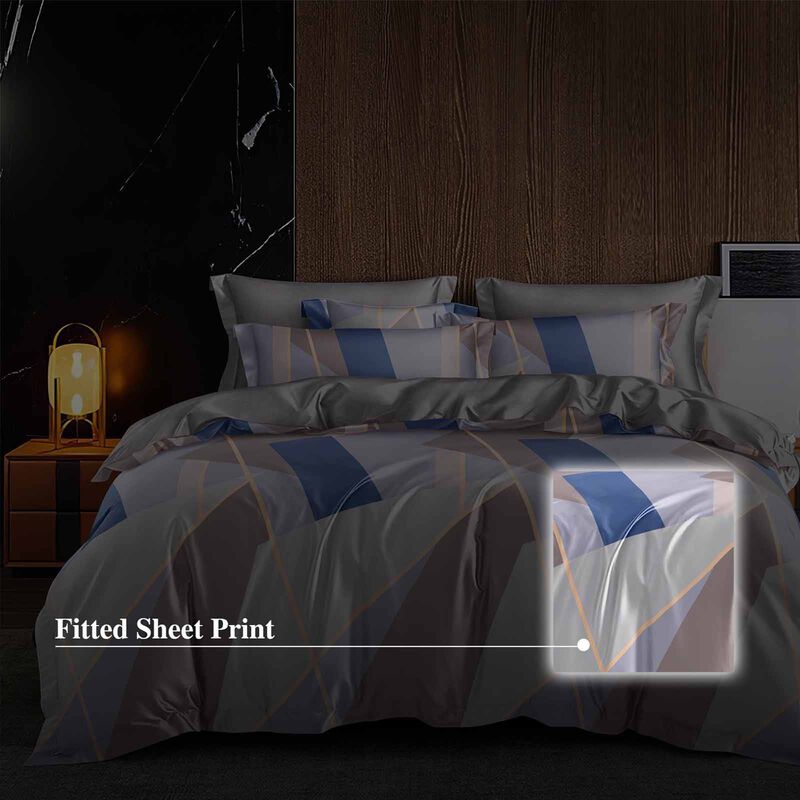 HILLCREST Hillcrest I 988tc Comfylux I Printed I Single Fitted Sheet Set I Mirage ( Oe ) 7467 - B I S I FS I MIRAGE-image 2