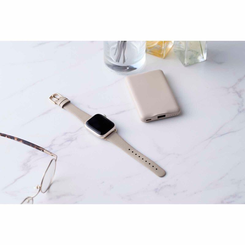 ELECOM Slim Soft Leather Apple Watch Band 41/40/38mm (greige) AW-41BDLJGB-image 6