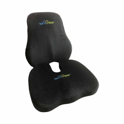 TRUE RELIE Ortho-memory Foam Seat Cushion - Relax Black TRSC-RBLK