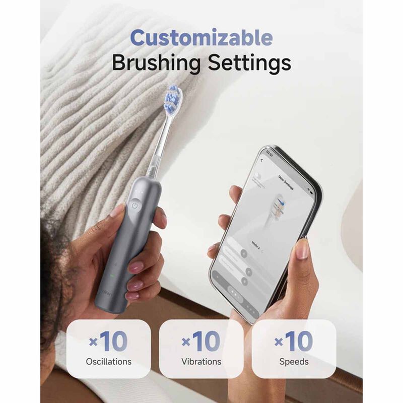 LAIFEN Wave Pro Electric Toothbrush -silver Aluminium WAVE PRO SILVER ALUMINIUM-image 6