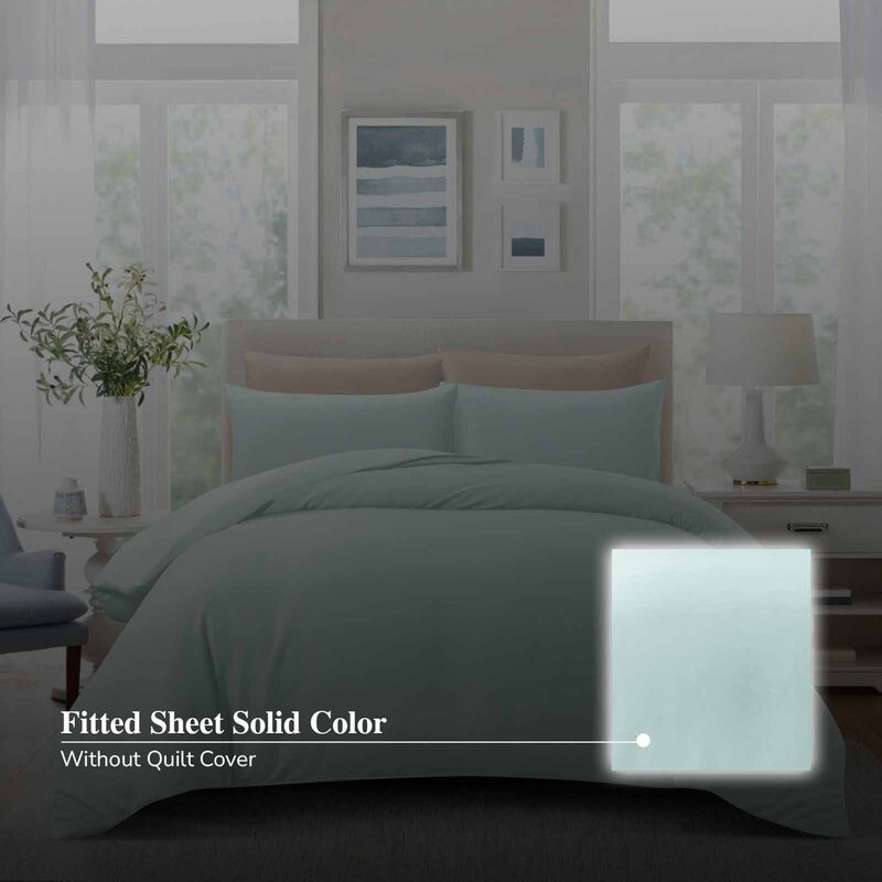 HILLCREST Hillcrest I Comfylux Solid 988tc I Light Mint I Queen Fitted Sheet ( Oe ) 6838 I Q I FS I LIGHT MINT-image 4