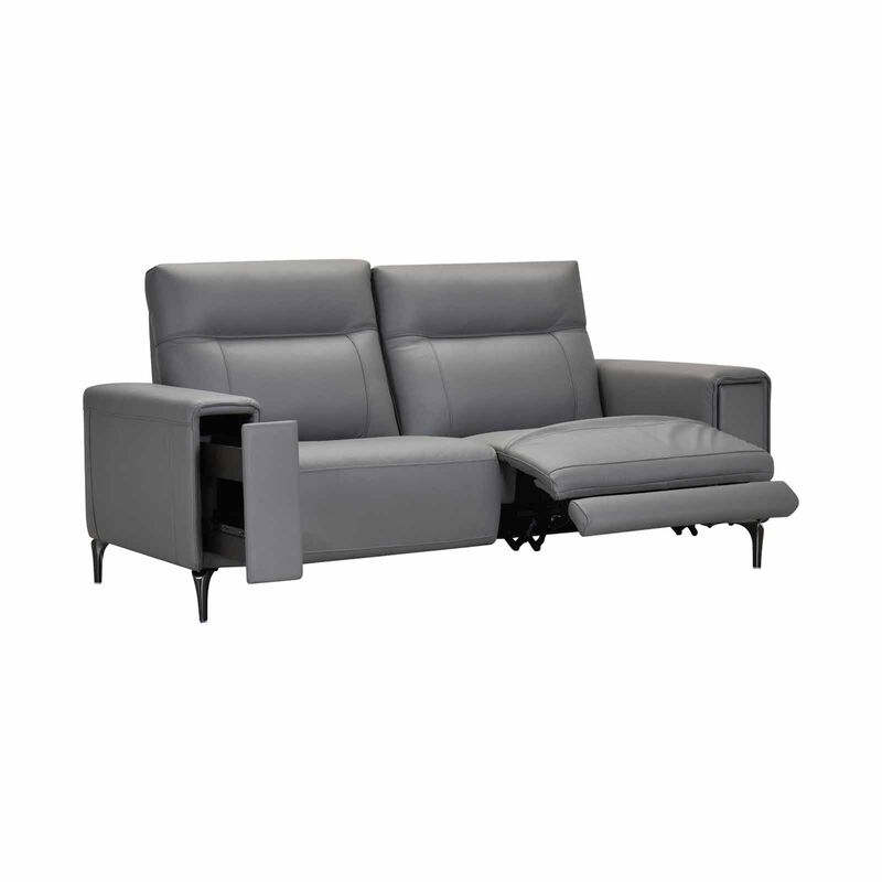MUZE 3rr-e Seater (fl)w Storage C10 Grey Full Leather Sofa VANNA-image 3