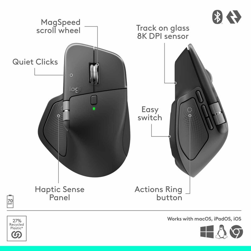 LOGITECH Mx Master 4 Wireless Mouse Graphite 910-007565-image 17