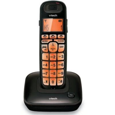 VTECH Big Button Dect Phone Orange Backlit Display VT1091-BK