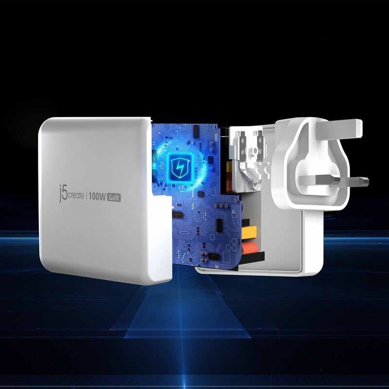 J5CREATE 100w Gan Usb-c 5-port Charger JUP53100F-image 5