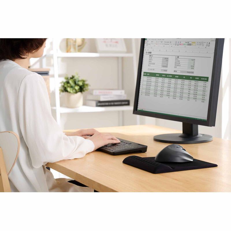 ELECOM Comfy Wide Mouse Pad With Integrated Wrist Rest MP-CF095WBK-image 4
