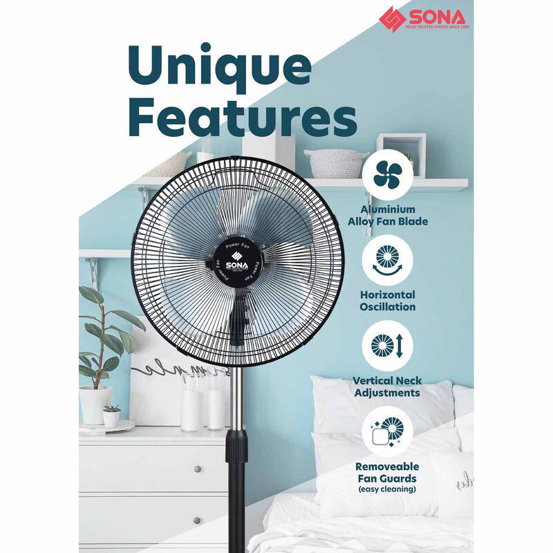 SONA 12 In Power Stand Fan SSO6062N-image 9