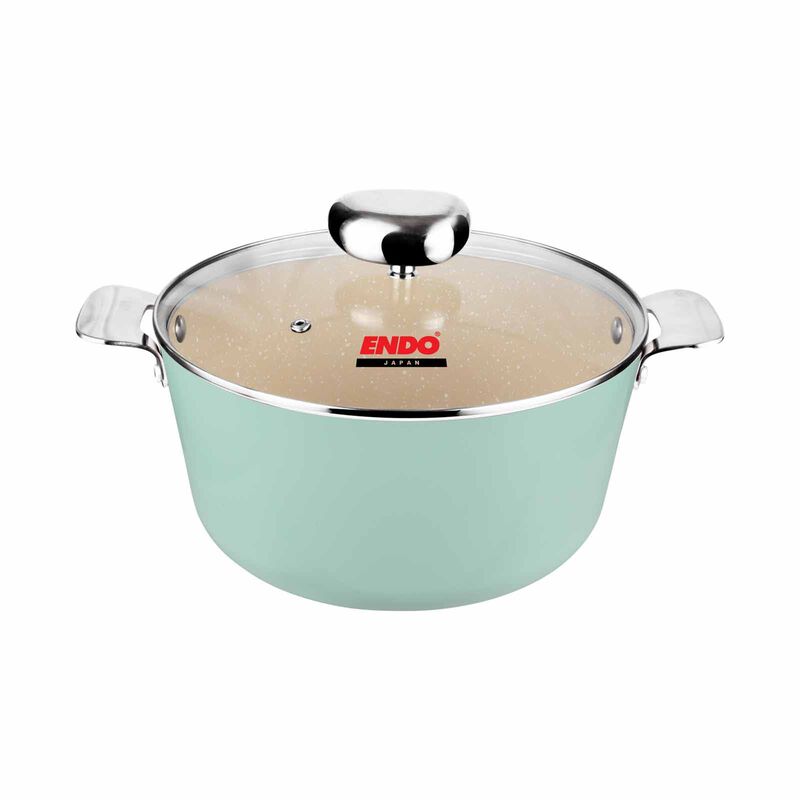 ENDO Wagashi 24cm Stock-pot - Green E-WGS-24SO - GREEN-image 1
