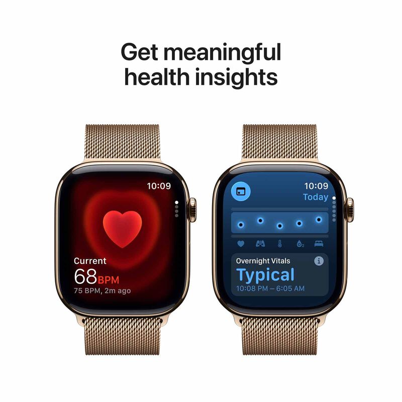 APPLE Watch Series 11 Gps + Cellular 46mm Gold Titanium Case With Gold Milanese Loop - S/m MFD74X/A-image 6