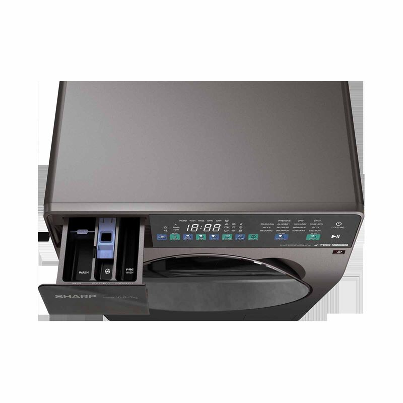 SHARP Front Load Washer/dryer (10.05kg/7kg) - Dark Grey ES-FW10D7PAS-image 6