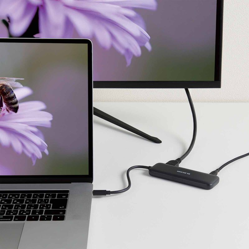 ELECOM 5 In 1 Docking Station (1 X Usb C/hdmi 2 X Usb A 1 X C Pd100w) DST-050BPBK-image 3
