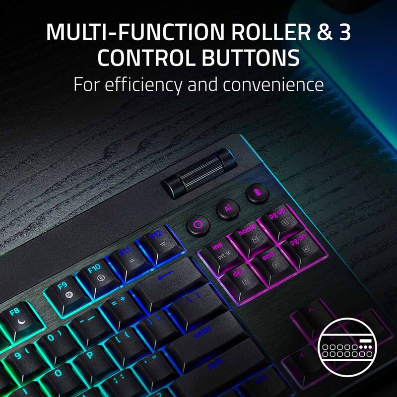 RAZER Blackwidow V4 Low-profile Tenkeyless Hyperspeed (yellow Linear Switch) - Us Layout - Frml RZ03-05450100-R3M1-image 3