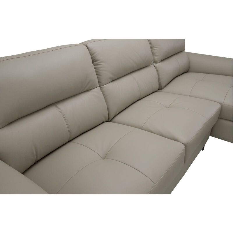 L Shaped (hl) Right Beige Half Leather Sofa DEXTER-image 10