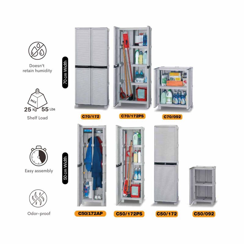 ARTPLAST Linea Concert Wide Multipurpose Cabinet 70x39x172cm CONCERT-image 7