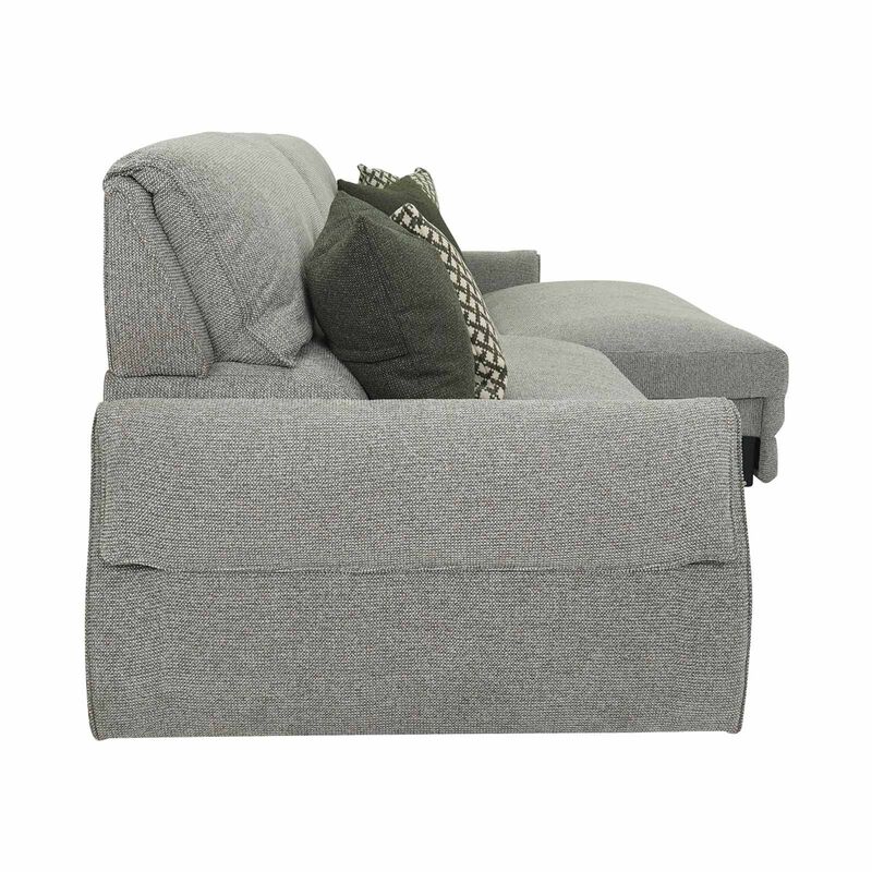 MUZE 3 Seater Sofa (fab) Electric Extendable Grey ELISA-image 3