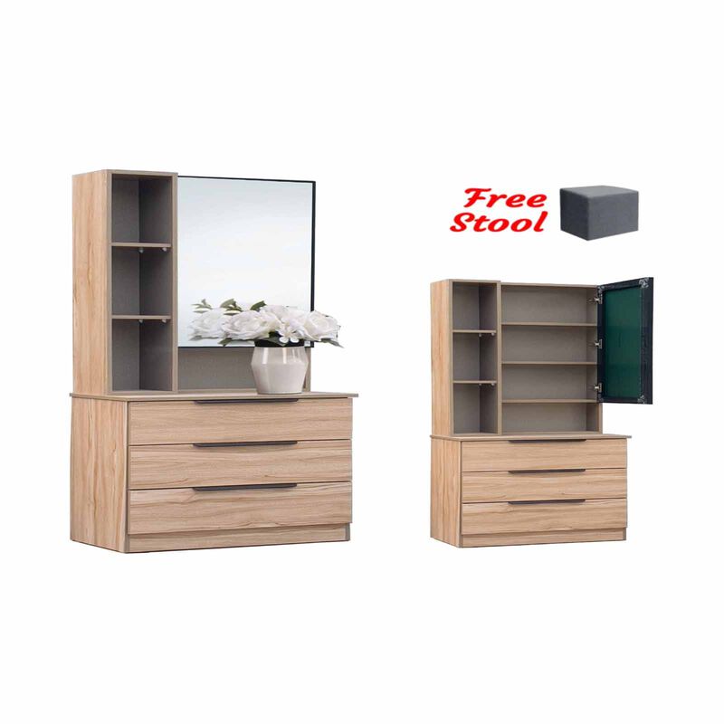 SMARTBOX Dresser Table (solid Plywood) OTHELLO MAPLE-image null