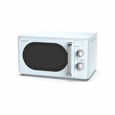 SHARP 20l Solo Retro Microwave Mechanical - Blue R-20SR-B