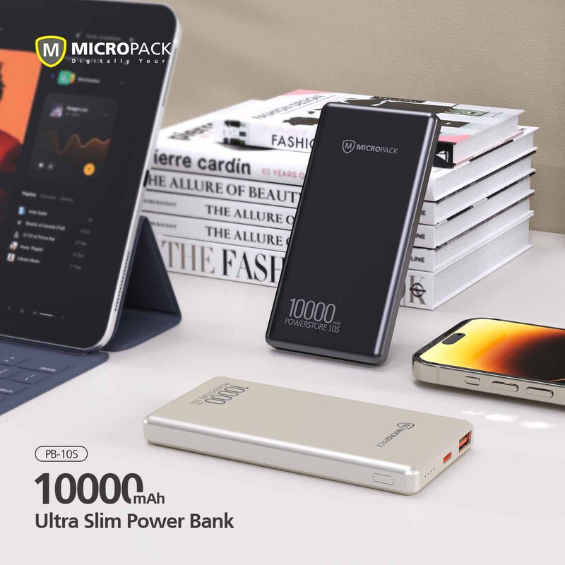 MICROPACK 2 In 1 Slim Powerbank - Titanium Gold PB-10S-TI-image 4