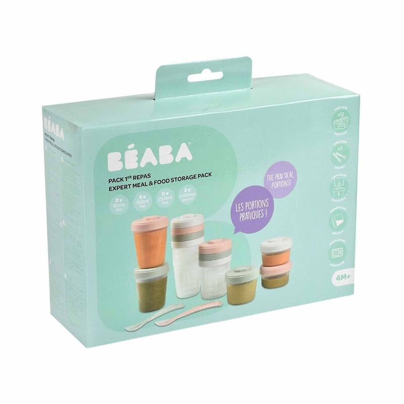 BEABA Meal & Food Storage Expert Pack - Eucalyptus (online) CLIP PORTIONS-image 3