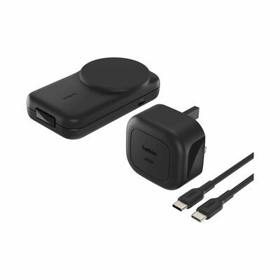 BELKIN Qi2.2 25watt 2-in-1 Wireless-charger Sq - Black WIZ038MYBK