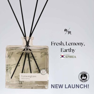 AROMA MATT Lemongrass Reed Diffuser 8.45 Fl.oz (250ml) BOTTLE250-LEMONGRASS