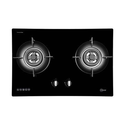 MAYER 75cm Gas Hob 2 Burner - Glass (exclude Installation) MMGH7502HI