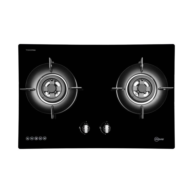 MAYER 75cm Gas Hob 2 Burner - Glass (exclude Installation) MMGH7502HI-image null