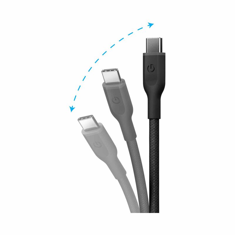 ENERGEA Flow C-c Cable 480mbps, 60w 1.5m - Black CBL-FLCC60-BLK150-image 2