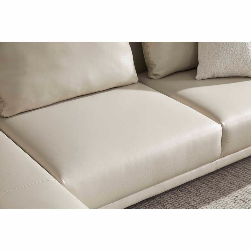 MUZE L Shaped-e Recliner (fl) Lt Pebble Full Leather Sofa ZELMIRA-image 8