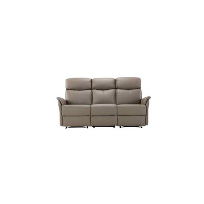 SOLOTTI 3rr-m Seater (hl) Dark Beige Half Leather Recliner Sofa AIRION