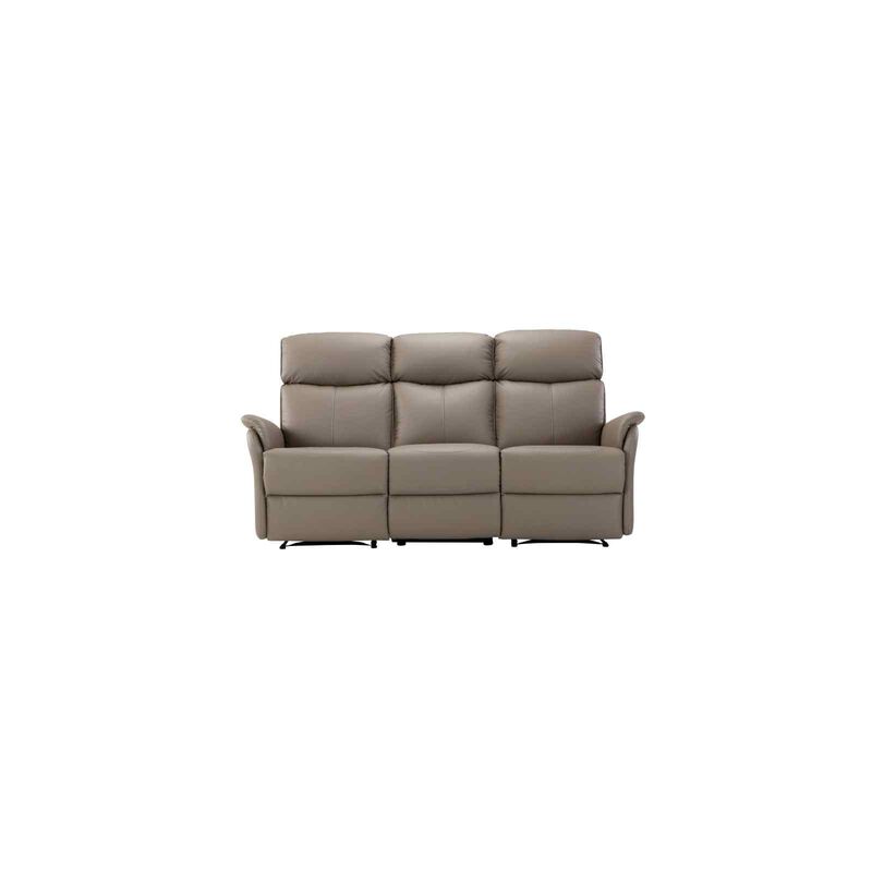 SOLOTTI 3rr-m Seater (hl) Dark Beige Half Leather Recliner Sofa AIRION-image 1