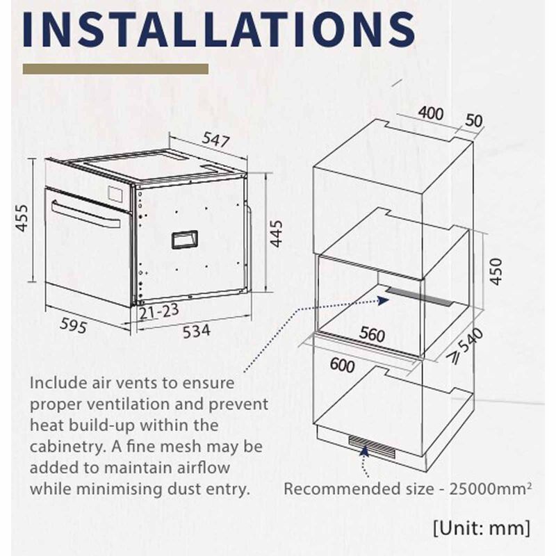 FUJIOH All In One Built-in Oven With Microwave (46l) FV-AL81-image 2