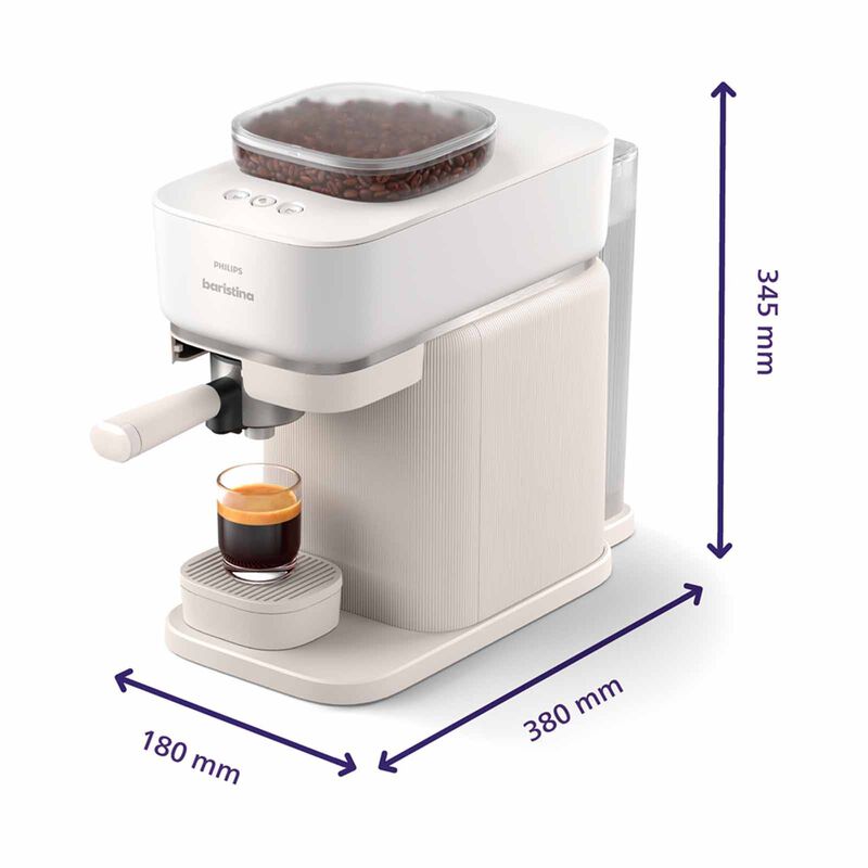 PHILIPS Baristina Espresso Machine - Milky White BAR300/00-image 5
