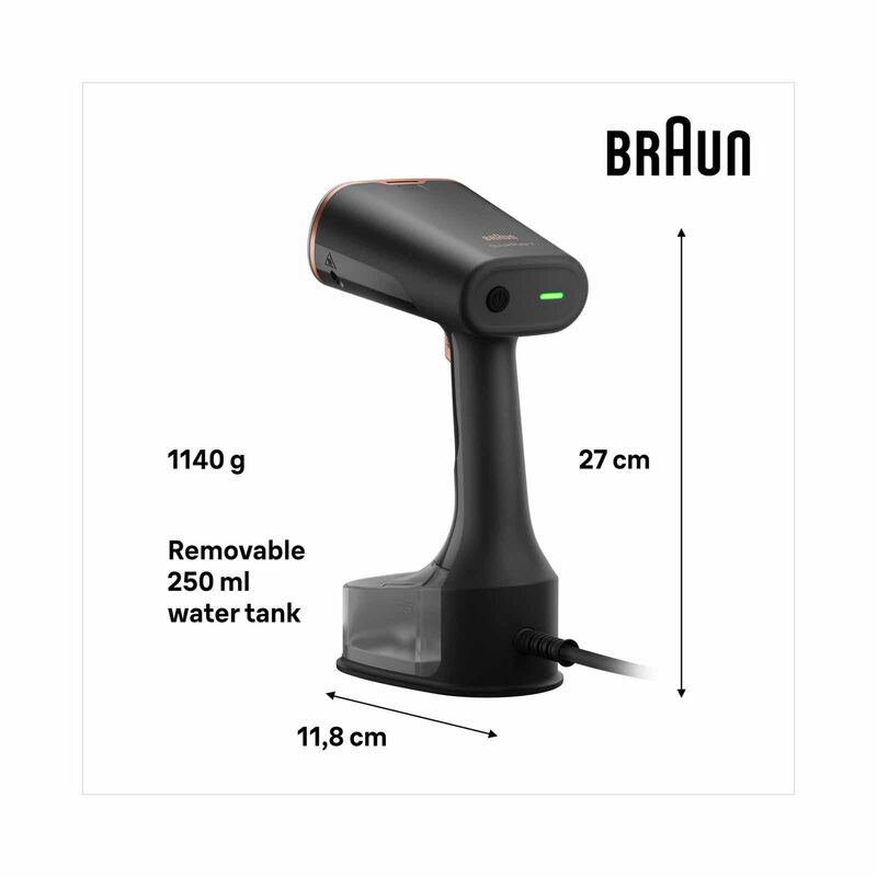 BRAUN Quickstyle 7 Garment Steamer (1600w) GS7077BK-image 3