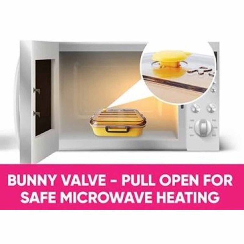 TRAVELJOY Bunny Bpa-free Bento Box (1200ml) Navy TJBENTO-NV-image 2