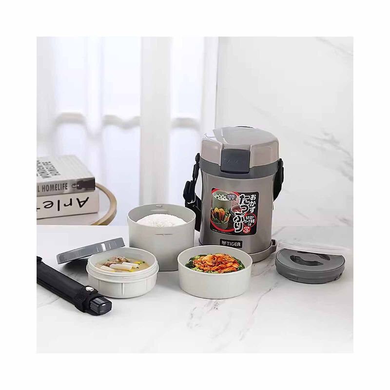 TIGER 2.0lt Lunch Box With Bag (warm Sliver) LWU-B200 (SE)-image 2