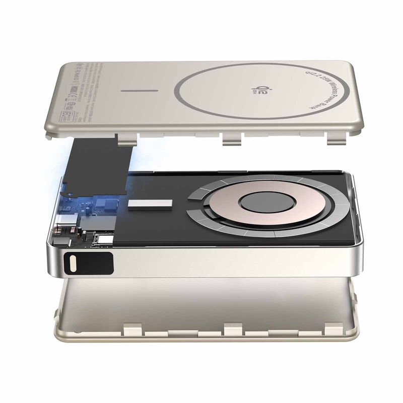 MAZER Qi2-25w Certified 10,000mah Pd45w Slim Power Bank-natural Titanium M-MAGAIR31-NT-image 3