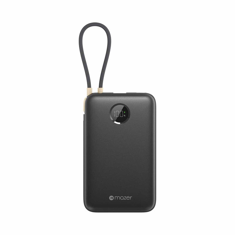 MAZER Powercharge Link 10,000mah Built-in Usb-c Cable Pd20w Power Bank-black M-PC20LINK10V2-BK-image 1