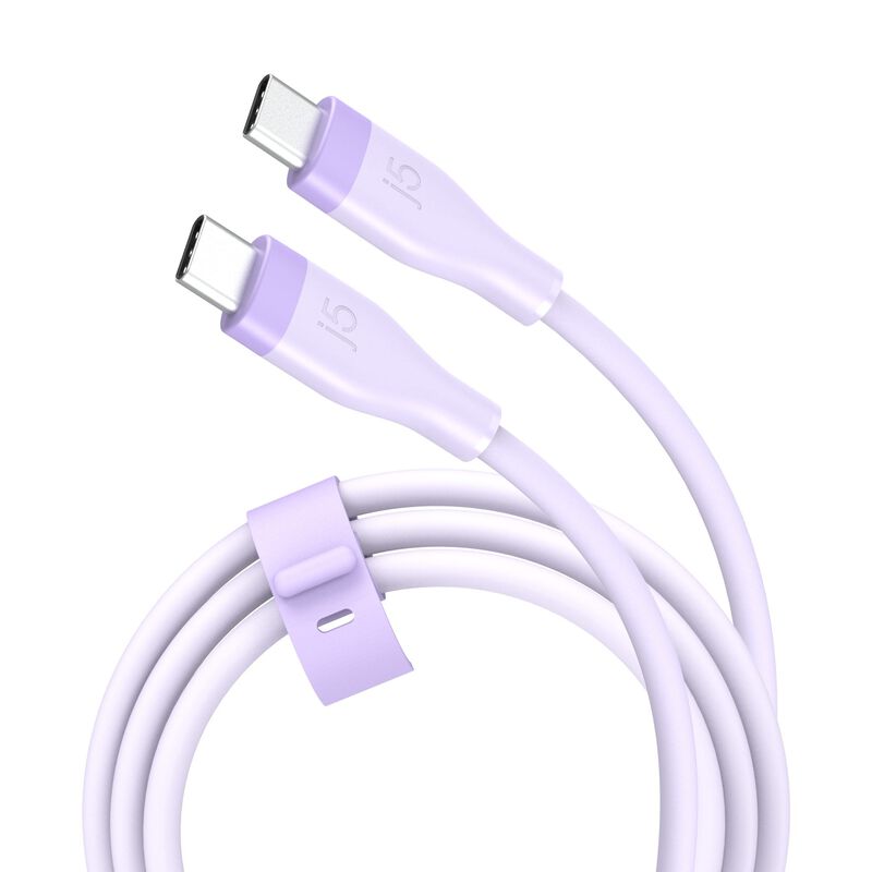 J5CREATE Usb-c 60w Liquid Silicone Fast Charging Cable (lilac Purple) JUCX17P-image 1