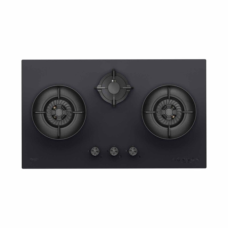 FUJIOH (88cm) 3-burners Gas Hob (matt Glass) - Pub (exclude Installation) FH-GS6830 FGBK TG-image 1