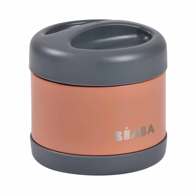 BEABA Food Container 300ml - Terracotta/mineral Grey (online) STAINLESS STEEL-image 4