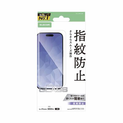 ELECOM Iphone 17 Air Glass Film Anti-reflective PM-A25BFLGGM