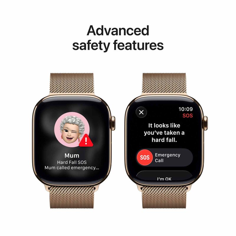 APPLE Watch Series 11 Gps + Cellular 46mm Gold Titanium Case With Gold Milanese Loop - S/m MFD74X/A-image 5