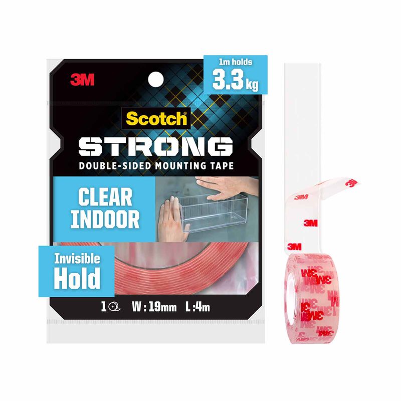 3M SCOTCH Scotch Clear Double-sided Mounting Tape 410-m19, 19mmx4m 410-M19-image null