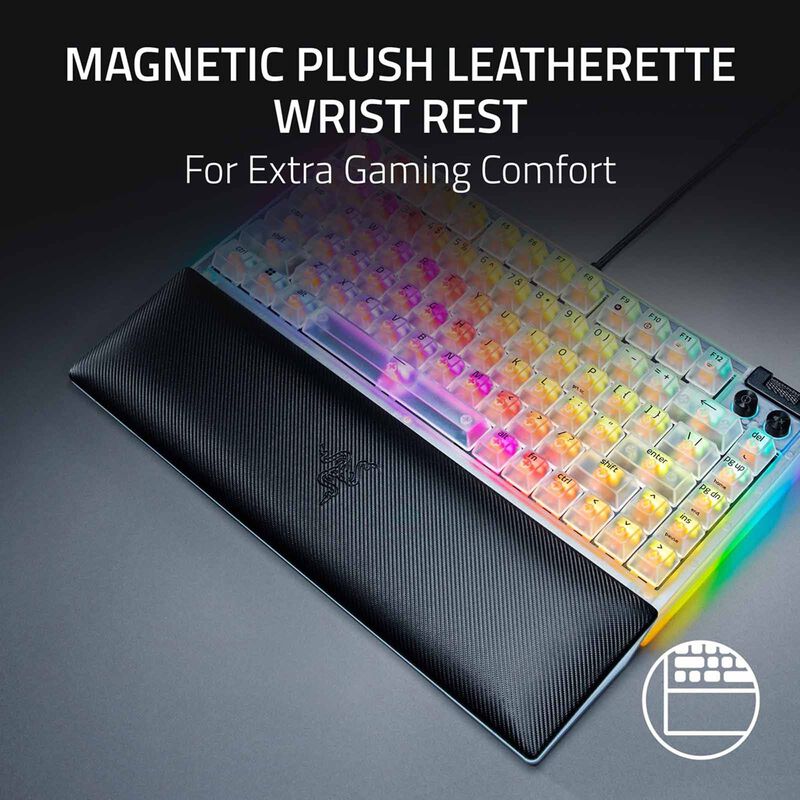 RAZER Blackwidow V4 75% - Hot-swappable Mechanical Gaming Keyboard - Phantom White Edition - Us Layout - F RZ03-05003500-R3M1-image 5