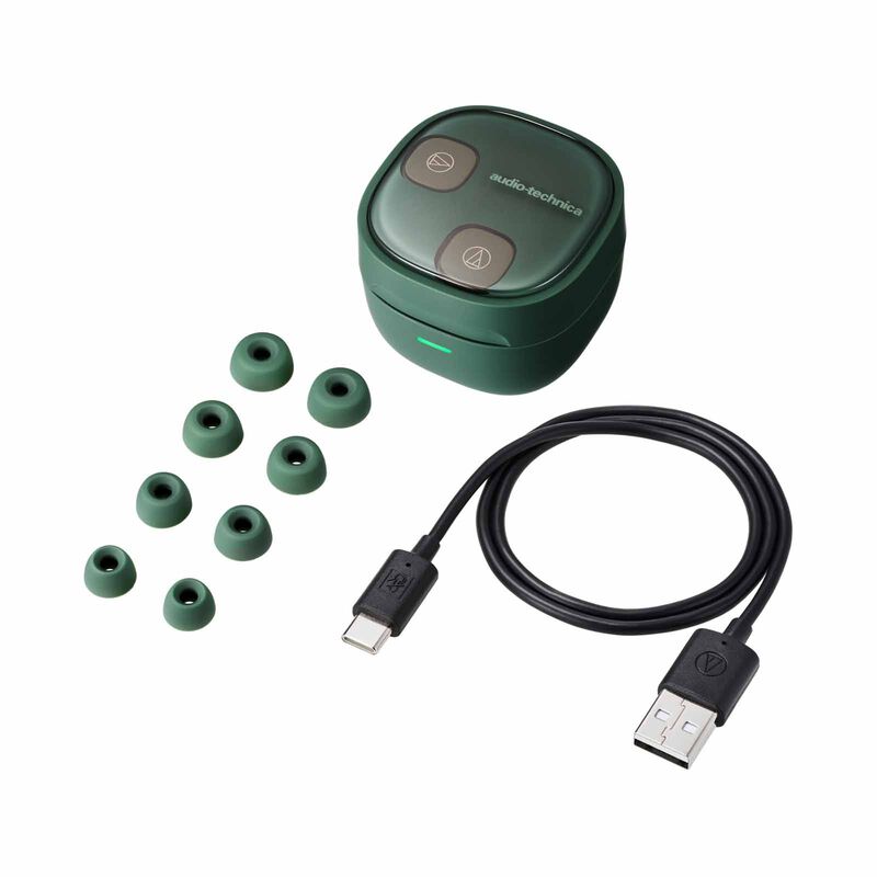 AUDIO TECH True Wireless With Active Noise Cancellation - Forest Green ATH-SQ1TW2NC GR-image 3