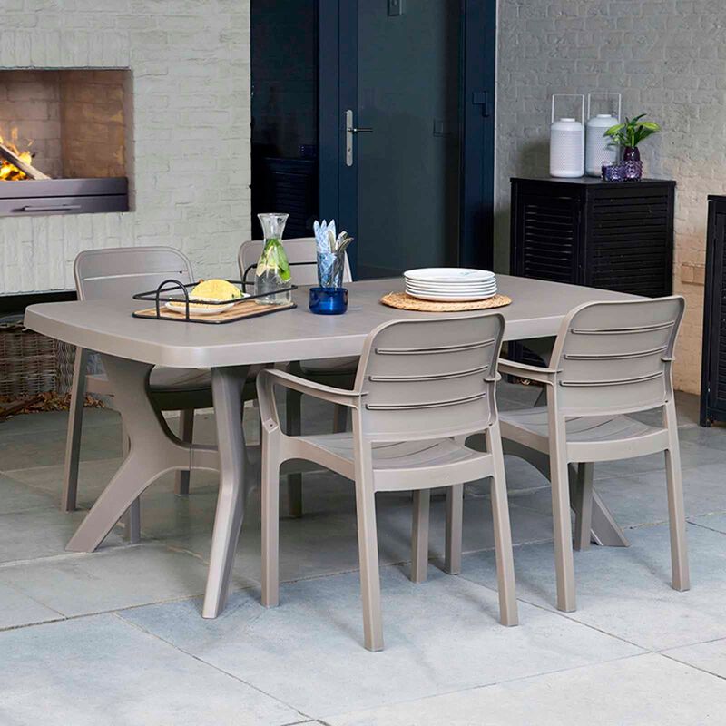 KETER Baltimore Outdoor Dining Table Rectangle Cappucino (exclude Installation) D-AB-10-8343-image 4