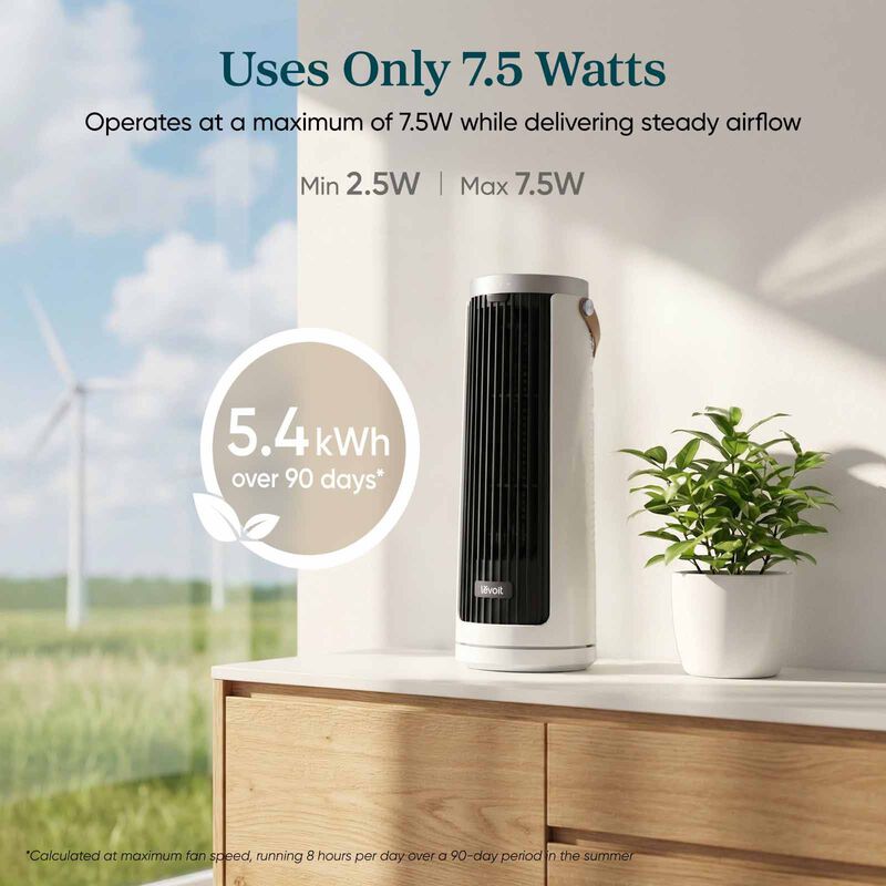 LEVOIT Windi Mini Tower Fan -white LV-MINIWINDI-WH-image 5